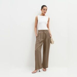 Reformation Mason Cropped Pant in Mushroom - sz 4